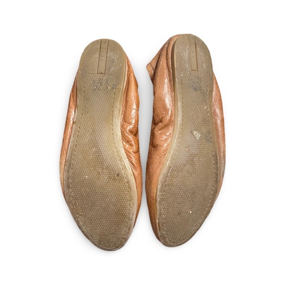 Prada Women's Brown Leather Ballet Flats - Picture 5 of 6